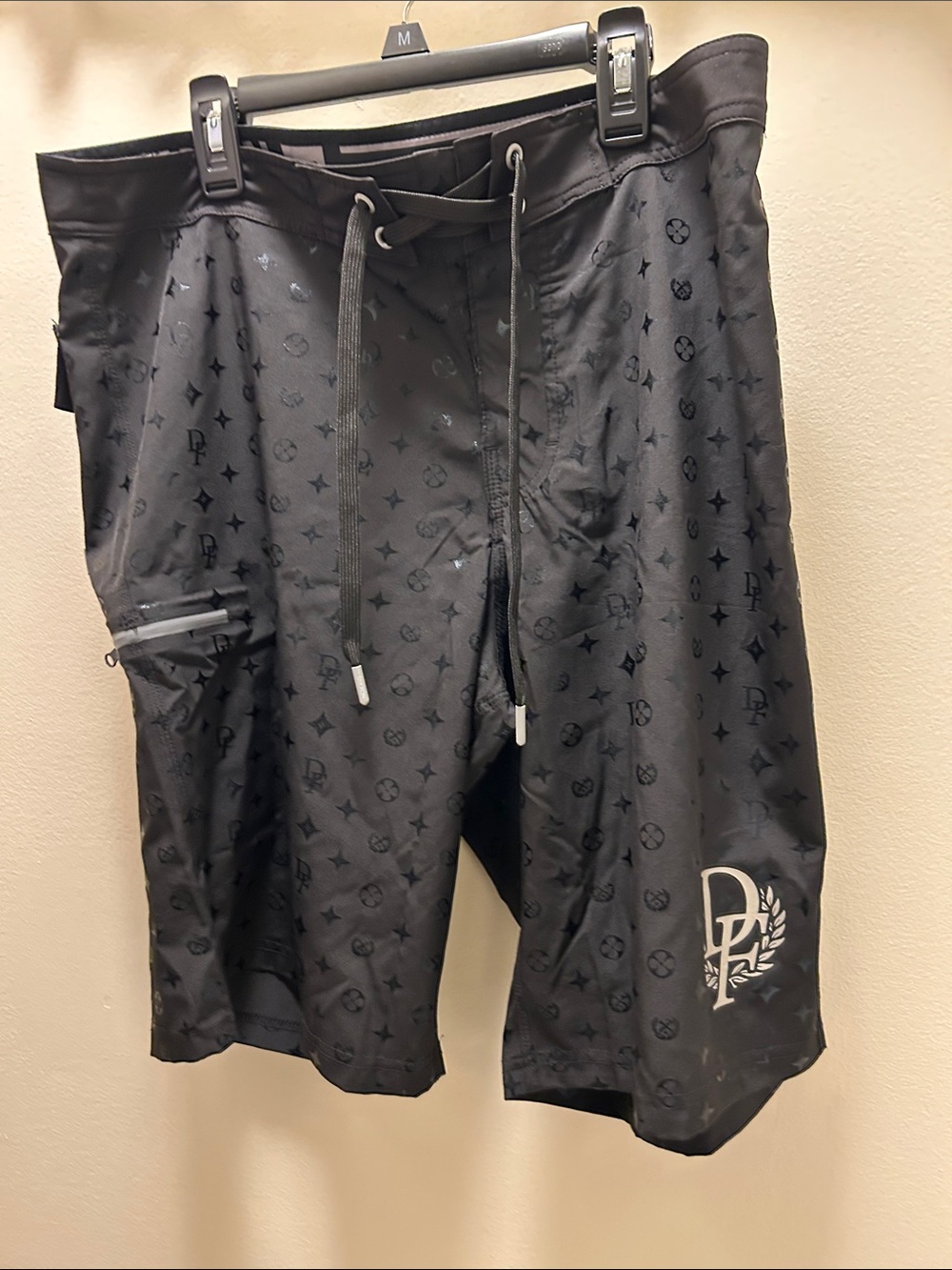 Men’s Dixxon Black Swim/Board Shorts with Drawstring
